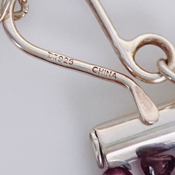 Jay King DTR Garnet Gemstone Multi Strand Sterling Silver Beaded Necklace Signed - Picture 6 of 12